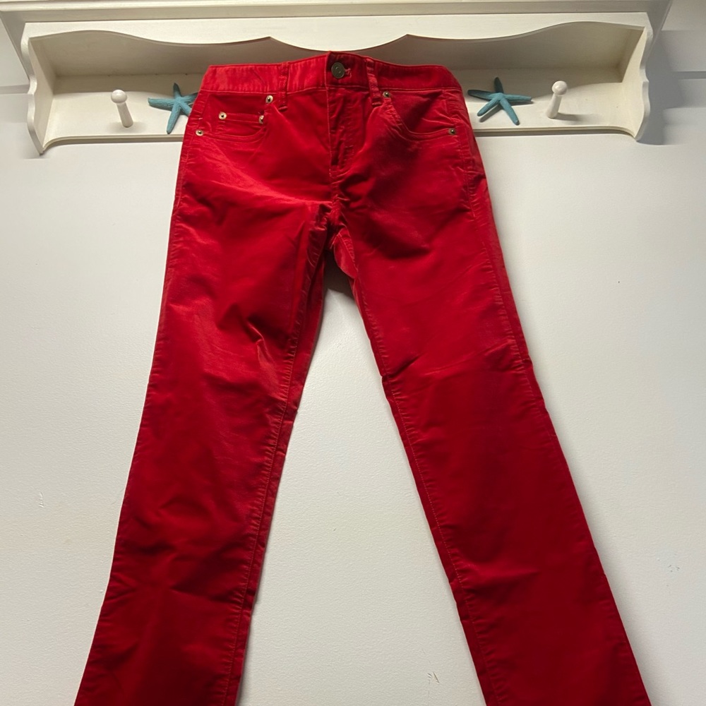 Vineyard Vines Red Velvet Straight Leg Pants